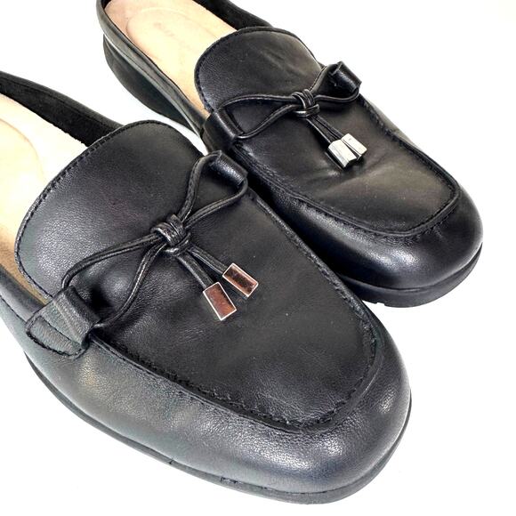 EASY SPIRIT Sepatti Loafer Size 9 Leather Slip On Oxford Mule Classic Minimal - Picture 2 of 10